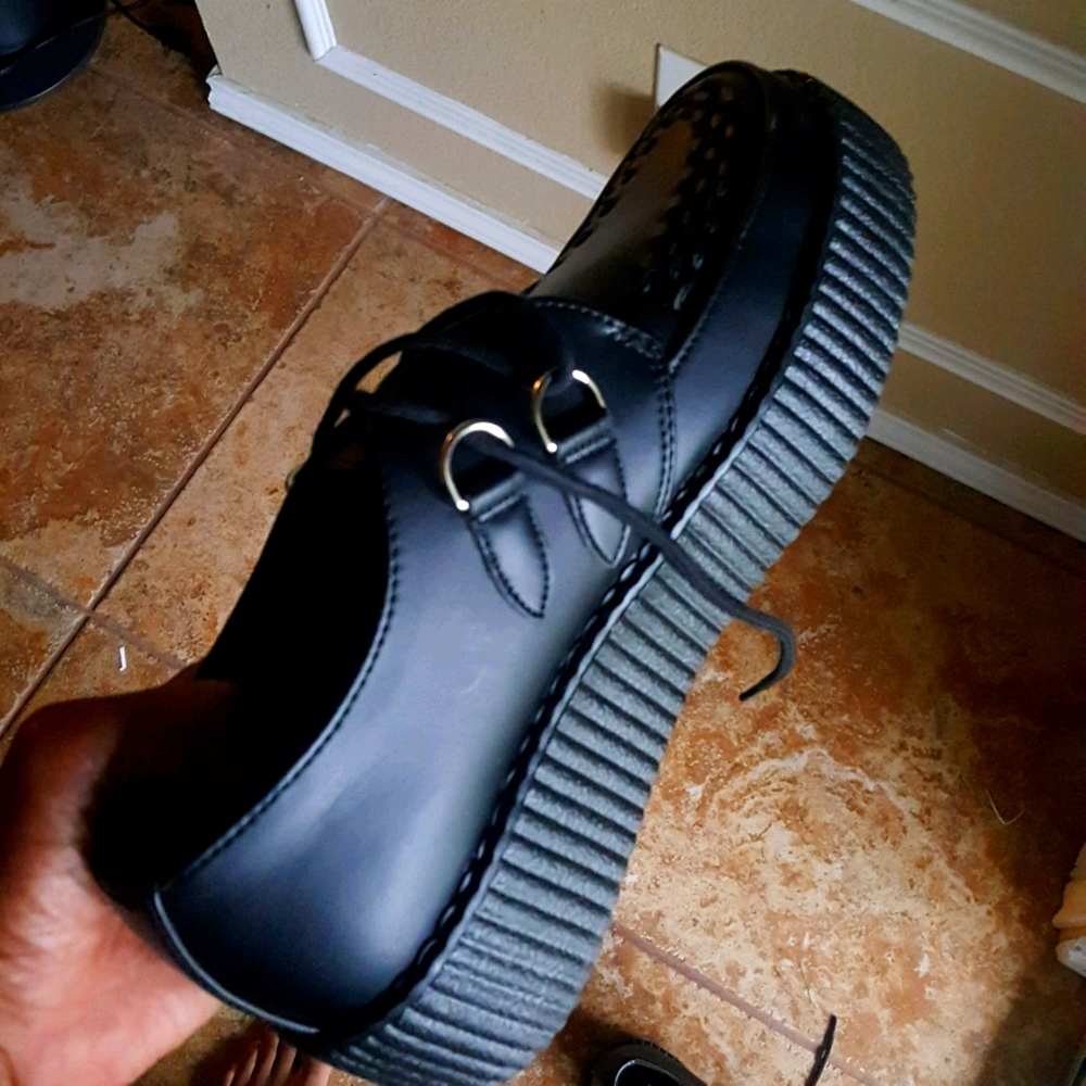 Black Leather Viva Creepers